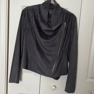 BlankNYC, faux suede Moro jacket, grey, size medium